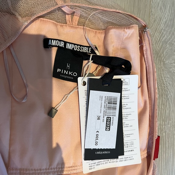 Pinko - Tulle Tiered Full Length Dress Gown - Picture 4 of 4